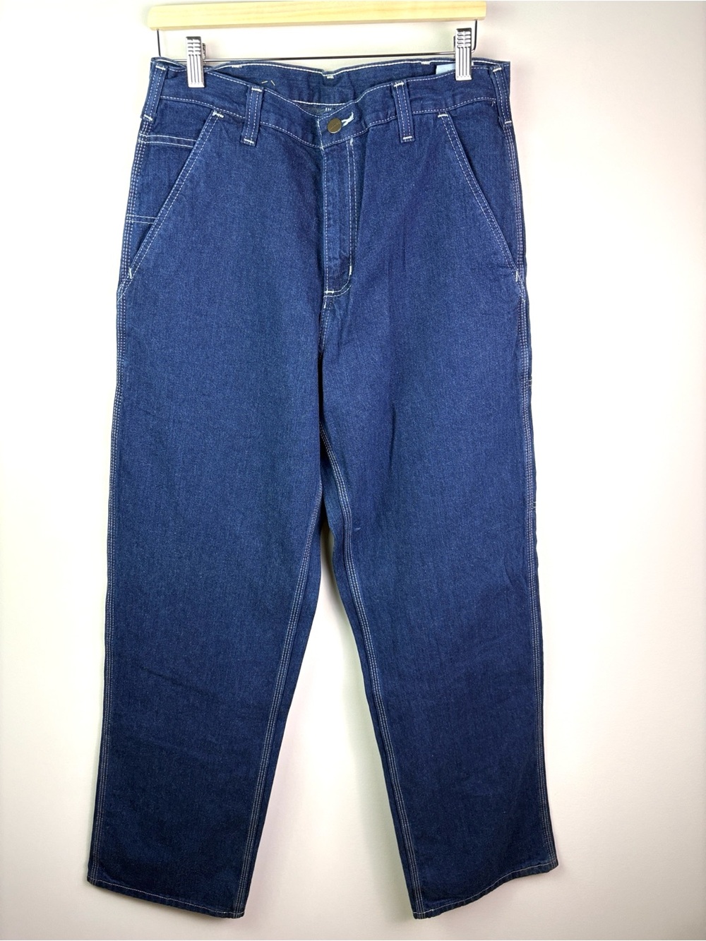 NWT Carhartt Men's Blue Denim Jeans - Classic Straight Fit 32x32 100% cotton